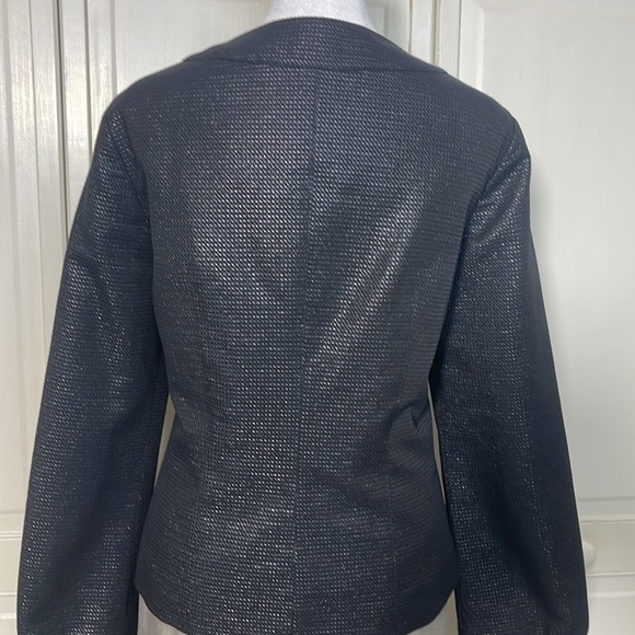 Doncaster 2Pc Women’s Suit Skirt Sz 8 Black Beige Embellished Collarless Career - Picture 9 of 16